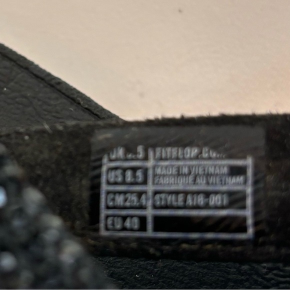 FITFLOP Sz 8.5 Sparkly Front Post Velcro Closure Strap Platform Slip On Sandals - Picture 9 of 10